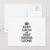 BLIJF RUSTIG EN BEZOEK SIERRA LEONE BRIEFKAART (Voorkant / Achterkant)
