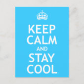 Blijf rustig en blijf koel briefkaart (Voorkant)