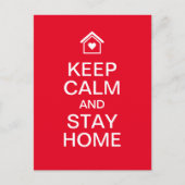 Blijf rustig en blijf thuis briefkaart (Voorkant)