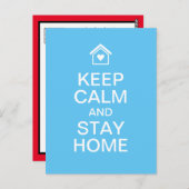 Blijf rustig en blijf thuis briefkaart (Voorkant / Achterkant)