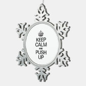 BLIJF RUSTIG EN DUW OMHOOG TIN SNEEUWVLOK ORNAMENT (Rechts)