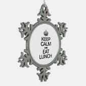 BLIJF RUSTIG EN EET LUNCH TIN SNEEUWVLOK ORNAMENT (Links)