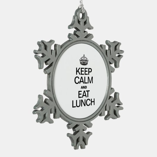 BLIJF RUSTIG EN EET LUNCH TIN SNEEUWVLOK ORNAMENT (Links)
