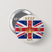 Blijf rustig en rustig aan doen ronde button 5,7 cm (Voorkant /achterkant)