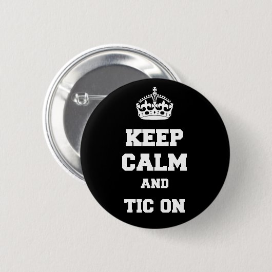 Blijf rustig en rustig. ronde button 5,7 cm (Voorkant /achterkant)