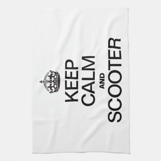 BLIJF RUSTIG EN SCOOTER THEEDOEK (Verticaal)