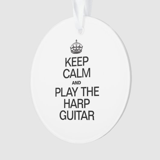 BLIJF RUSTIG EN SPEEL DE HARPGITAAR ORNAMENT (voorkant)