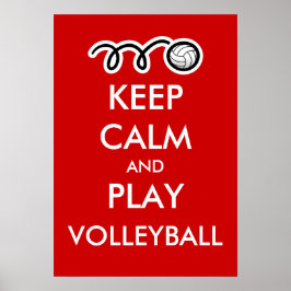 Blijf rustig en volleybal spelen | Vun-poster Poster