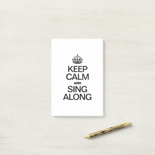 BLIJF RUSTIG EN ZING MEE POST-IT® NOTES (Op bureau)