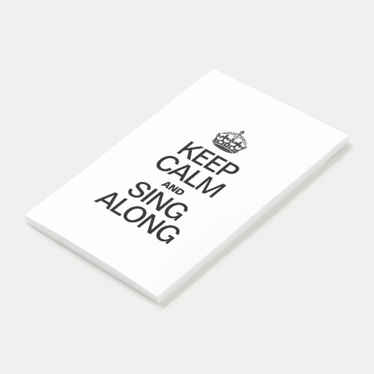 BLIJF RUSTIG EN ZING MEE POST-IT® NOTES (Schuin)