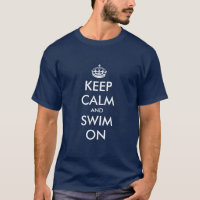 Blijf rustig en zwemt op het shirt voor zwemmers