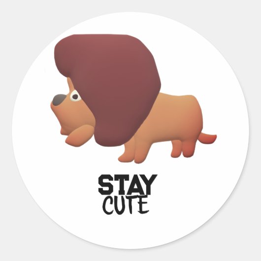 Blijf rustig ronde sticker (Voorkant)