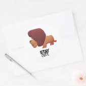 Blijf rustig ronde sticker (Envelop)
