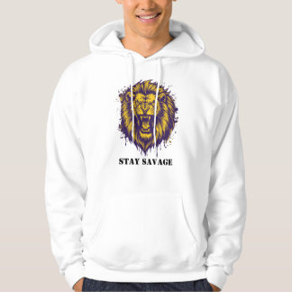 Blijf Savage Leeuw Grafisch Wild Alpha Leeuw Hoodie
