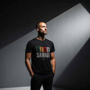 Blijf Savage T-shirt Alpha Mentaliteit Gymkledin