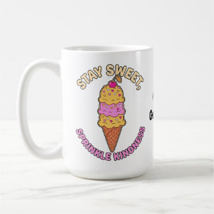 Blijf Schattig Spuit Koffie Goedheid Retro Ijs Har Koffiemok