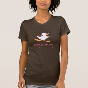 Blijf schattige eend motivatie slogan bovenaan geb t-shirt