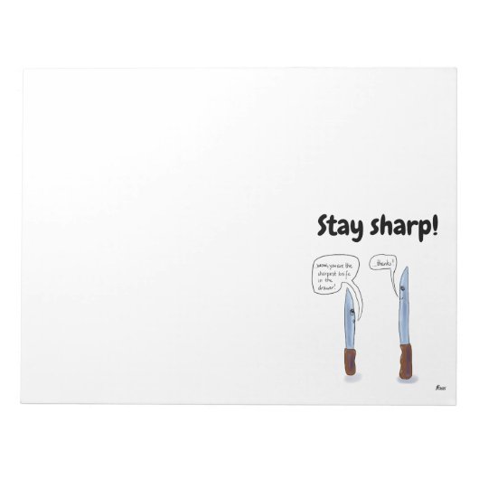 Blijf scherp notitieblok (Voorkant)