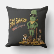 Blijf Scherp Woestijn Legende Cowboy Cactus Illust
