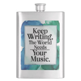 Blijf schrijven, de wereld heeft je muziek nodig flacon