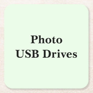 Blijf Scrollen om Deze Foto USB-Stick te Zien Vierkante Kartonnen Onderzetter
