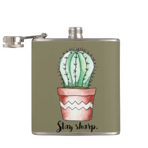 Blijf Sharp Cactus Heupfles