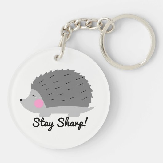 Blijf Sharp Hedegel Sleutelhanger (Achterkant)