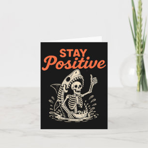 Blijf Skeleton Haai Grappig Halloween Grappig Kaart