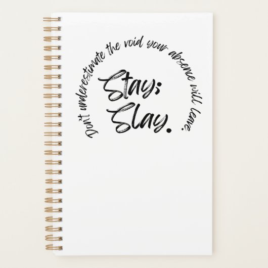 Blijf. Slaan. Planner (Voorkant)