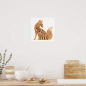 Blijf Sluw Als Een Vos - Kinderkunst Poster (Keuken)