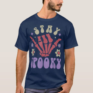 Blijf spoky Retro Groovy Halloween outfit Costume T-shirt