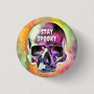 Blijf spookachtig. Button-badge Ronde Button 3,2 Cm