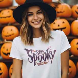 Blijf Spookheksen Heksen Halloween Grappig T-shirt