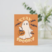 Blijf Spooky Ghost Briefkaart (Staand voorkant)
