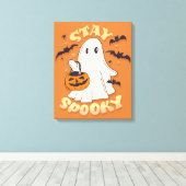 Blijf Spooky Ghost Canvas Afdruk (Insitu (Houten vloer))