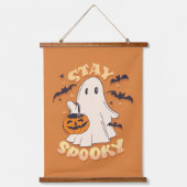 Blijf Spooky Ghost Hangend Wandkleed (Voorkant)