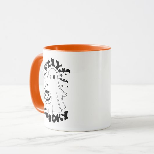 Blijf Spooky Ghost Mok (Voorkant links)