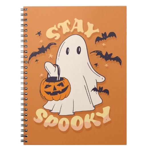 Blijf Spooky Ghost Notitieboek (Voorkant)