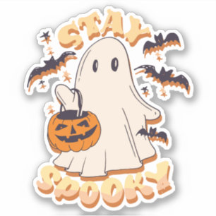 Blijf Spooky Ghost Sticker