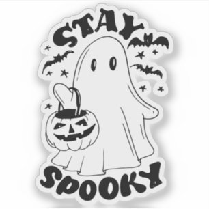 Blijf Spooky Ghost Sticker