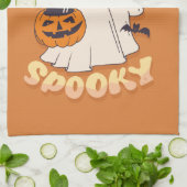 Blijf Spooky Ghost Theedoek (Gevouwen)
