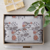 Blijf Spooky Graveyard Skelet Grijs Halloween Tissuepapier (Geschenk)