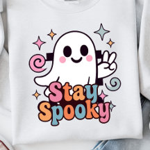 Blijf Spooky Groovy Ghost Retro Pastel Halloween