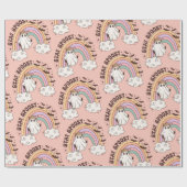 Blijf Spooky Halloween Ghost Pink Cadeaupapier (Vlak)