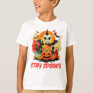 Blijf Spooky Halloween Kinder T-shirt