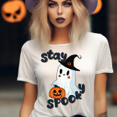 Blijf Spooky Halloween Leuke Ghost Spooky Seizoen T-shirt