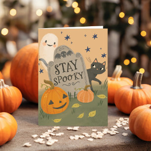 Blijf Spooky Halloween Note Kaart