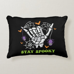 Blijf Spooky Halloween Skeleton Hand Accent Kussen