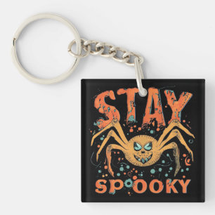 Blijf Spooky Halloween Spider Sleutelhanger