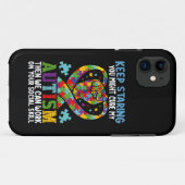 Blijf staren, je zou mijn autisme bewustzijn kunne Case-Mate iPhone case (Achterkant (horizontaal))